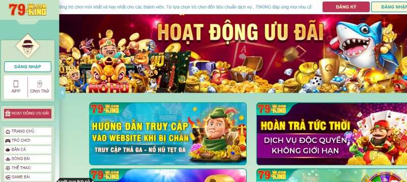 Điều khoản ưu đãi tại nhà cái 79King